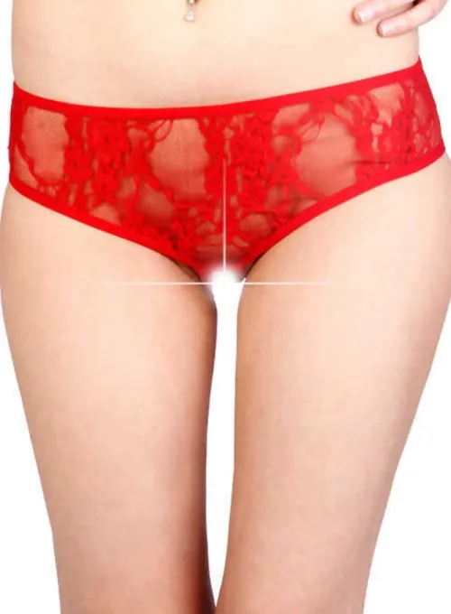 Kırmızı Özel Bölgesi Açık Fantazi Külot TM1156 - 2