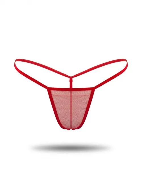 Kırmızı Tül Tanga TM1115 - 3