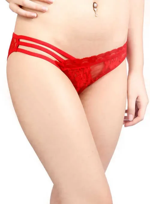 Kırmızı Şerit Detaylı Seksi Külot TM1139 - 2