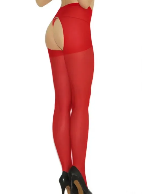 Özel Bölgesi Açık Kırmızı Fantazi Külotlu Çorap TM2035